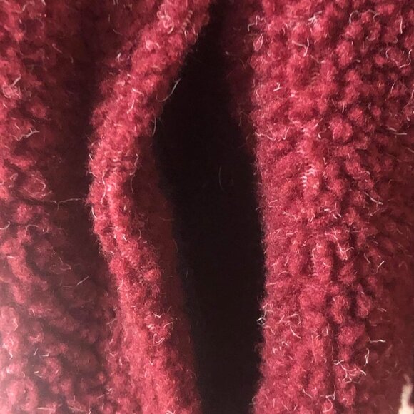 Moose Creek Fuzzy  Overhead Maroon zippered jacket- Mens- size L - Picture 4 of 7